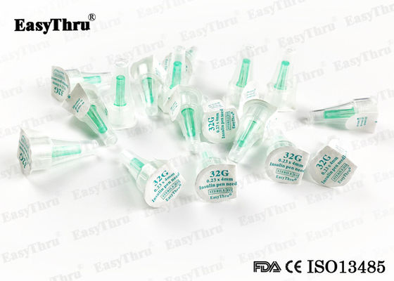 Agulhas de caneta descartável de insulina de 4 mm Não tóxicas para uso hospitalar